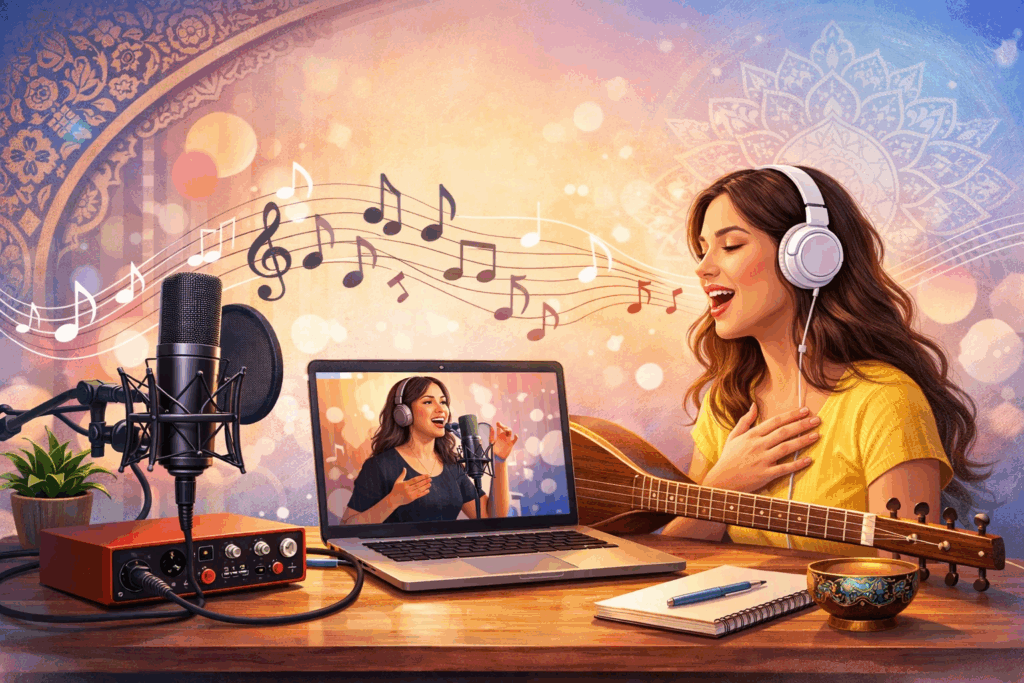 یادگیری آواز پاپ در خانه